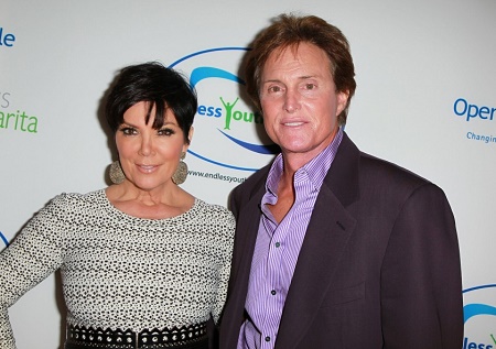 Caitlyn Jenner With Her Third Wife, Kris Jenner, Before Gender Transition